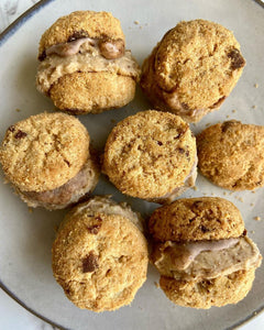 Chocolate Chip Nut Butter Nice Cream Cookie Sandwiches