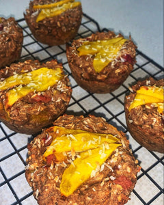 Mango Rhubarb Muffins